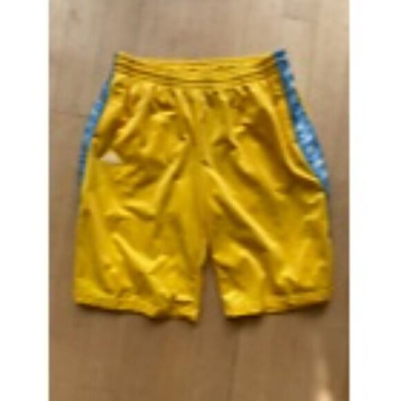 Kappa "222 Banda" yellow blue stripe stretch shorts men's sz Xlarge - Picture 2 of 8